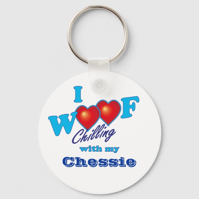 I Woof Chessie Key Ring (Front)