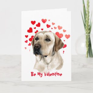 I Woof Love You Golden Labrador Dog Valentine Holiday Card