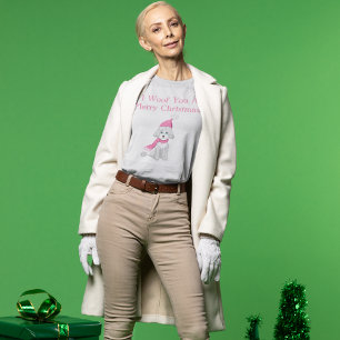 I Woof You A Merry Christmas cute Poodle T-Shirt