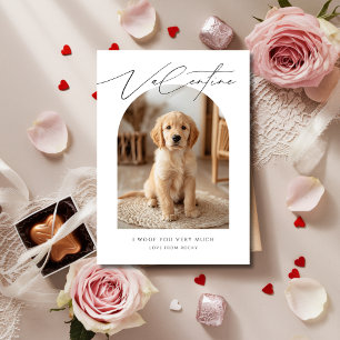 I Woof You Very Much Puppy Dog Photo Valentines Holiday Card