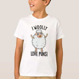 I Wooly Love Puns Funny Sheep Pun T-Shirt