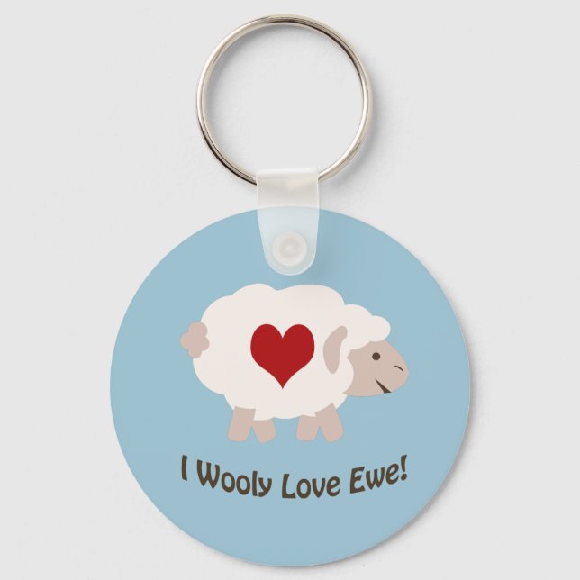 I Wooly Love You! Key Ring (Front)