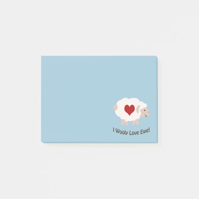 I Wooly Love You! Post-it Notes (Front)