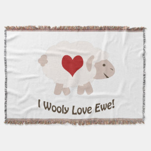 I Wooly Love You! Throw Blanket