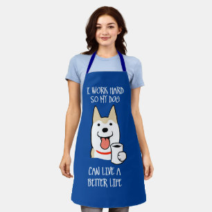 I work hard apron