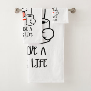 I work hard bath towel set