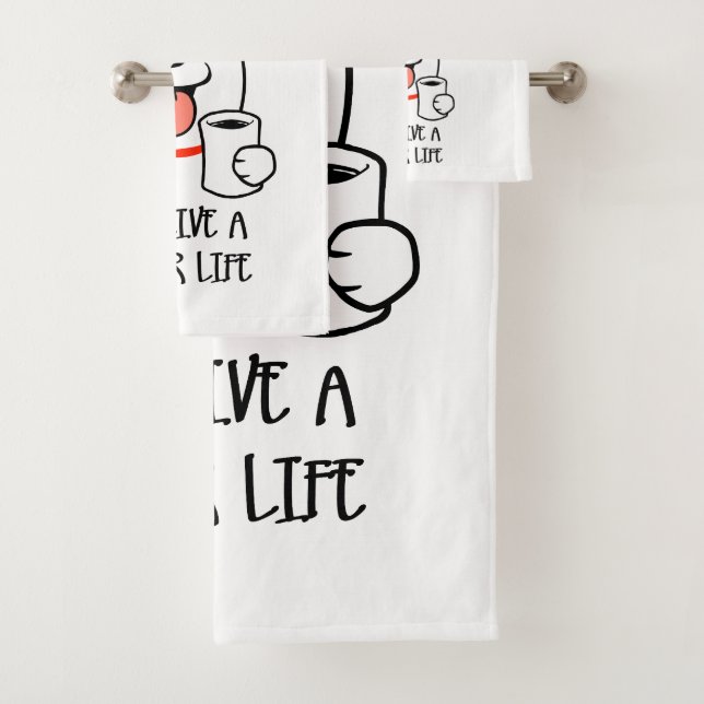 I work hard bath towel set (Insitu)
