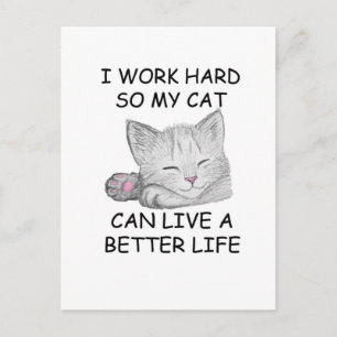 I Work Hard Postcard