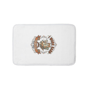 I Work Hard So My Cat Can Nap Cat Funny Owner Humo Bath Mat