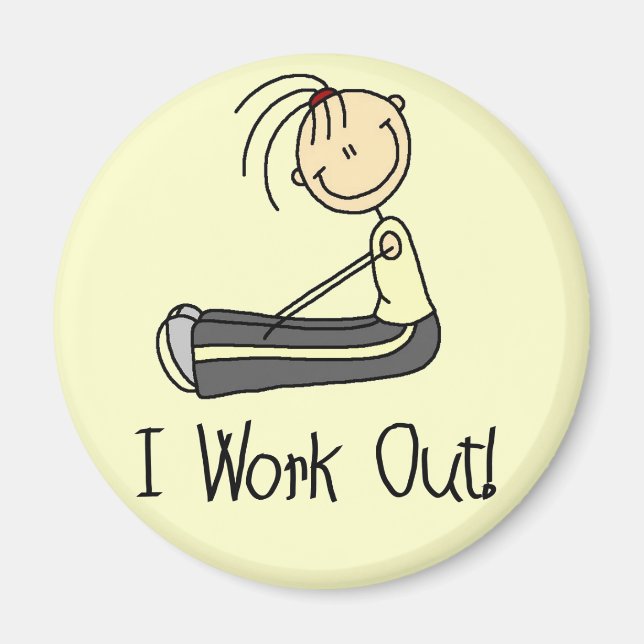 I Work Out Tshirts and Gifts Magnet (Front)