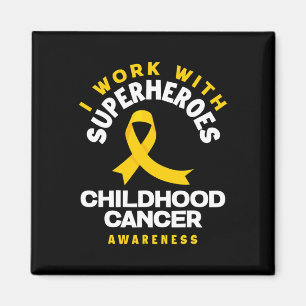 I Work With Superheroes Nurse Oncologist Childhood Magnet