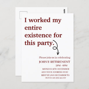 I worked my entire existence for this retirement postcard