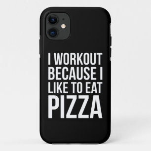 I Workout Because I Like Pizza - Funny Gym Novelty Case-Mate iPhone Case