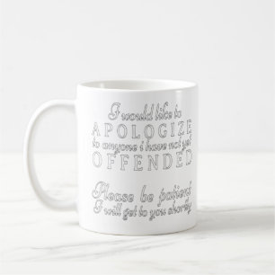 I would like to apologise  coffee mug