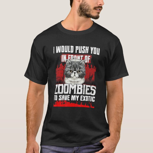 I Would Push You In Front Of Zombies To Save My Ex T-Shirt (Front)