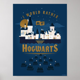 I Would Rather Be At HOGWARTS™ Abstract Boat Rid Poster
