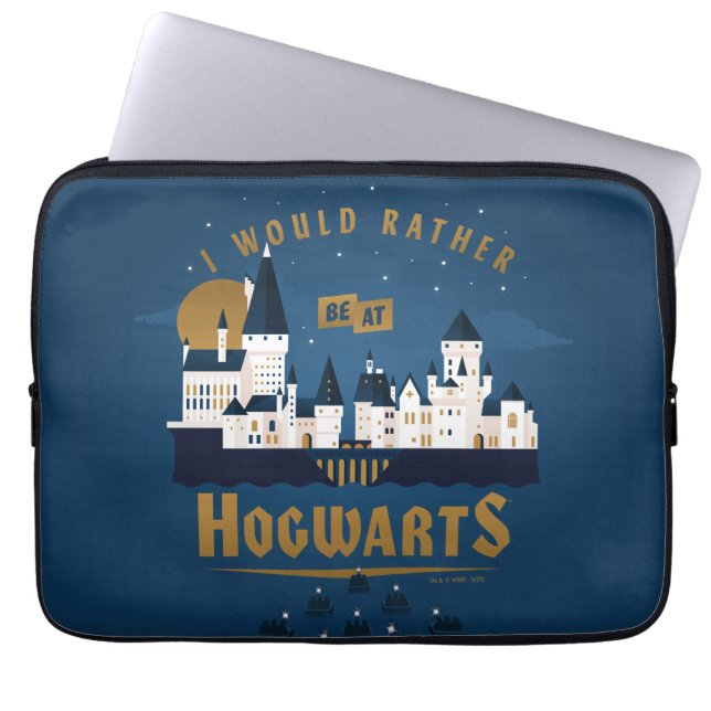 I Would Rather Be At HOGWARTS™ Abstract Boat Ride Laptop Sleeve (Front)