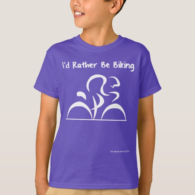 I Would Rather Be Biking T-Shirt (Front)