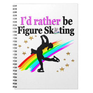 I WOULD RATHER BE FIGURE SKATING SPIRAL NOTEBOOK