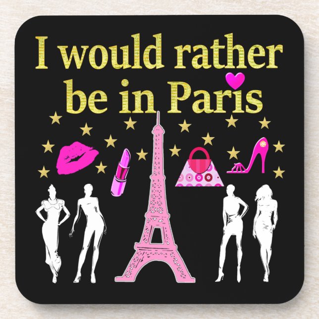I WOULD RATHER BE IN PARIS COASTER (Front)