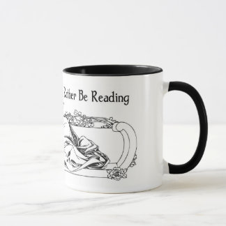 i would rather be reading bw version mug