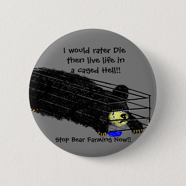 I would rather die 6 cm round badge (Front)