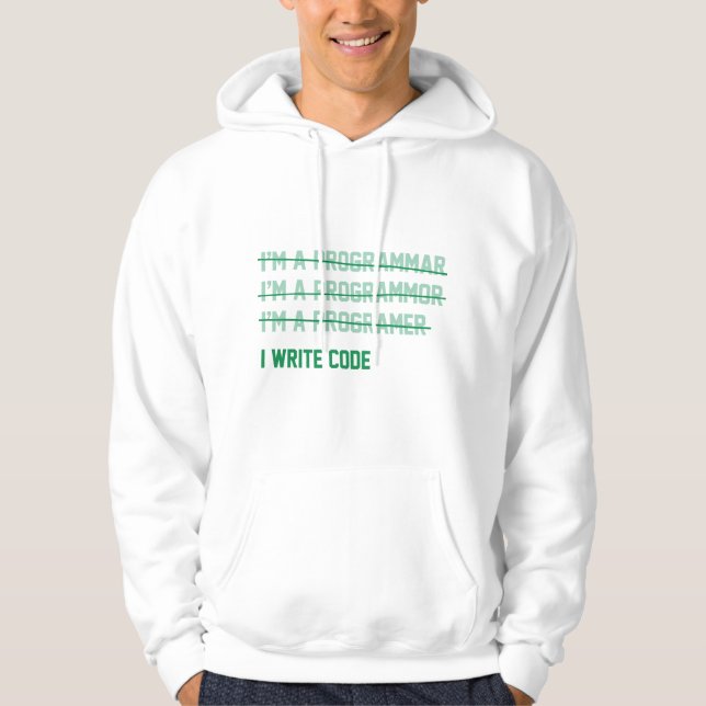 I Write Code Hoodie (Front)