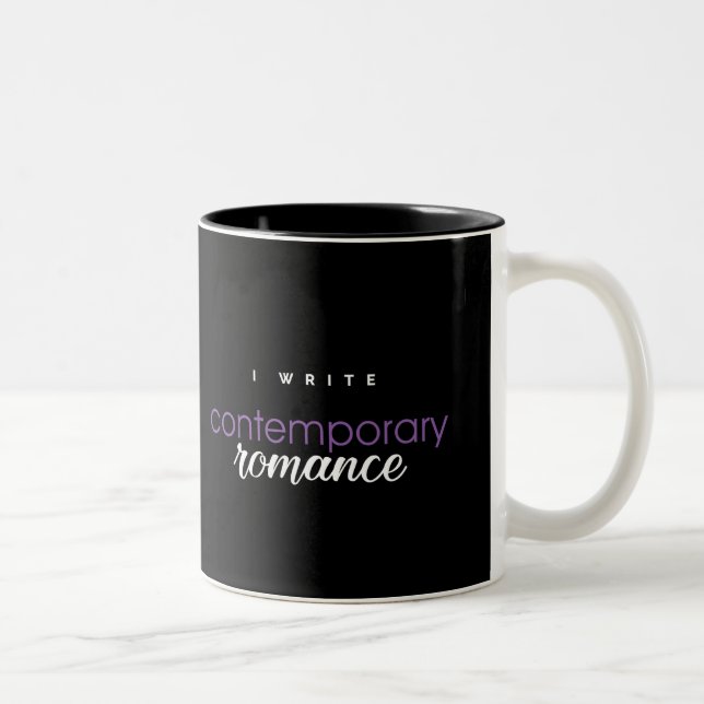 I Write Contemporary Romance Two-Tone Coffee Mug (Right)