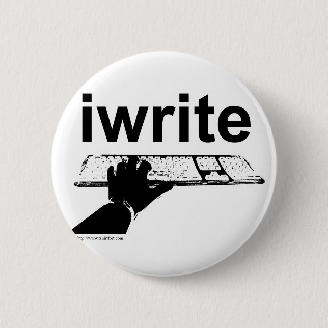 I Write Epic Author Slogan Bold Unique Design 6 Cm Round Badge (Front)