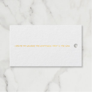 I Write Foil Gift Tag