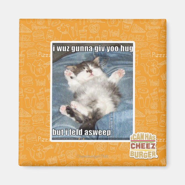 I wuz gunna giv yoo hug magnet (Front)