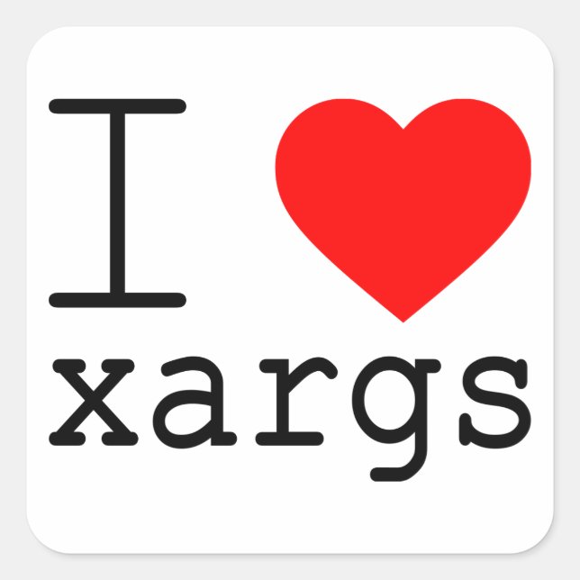 I ❤️ xargs stickers (Front)