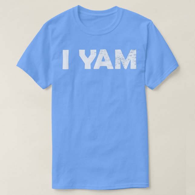 I Yam Funny Matching Couples Halloween Thanksgivin T-Shirt (Design Front)