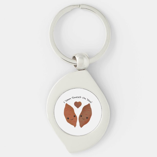 I Yam Sweet on You Sweet Potatoes Key Ring (Front)