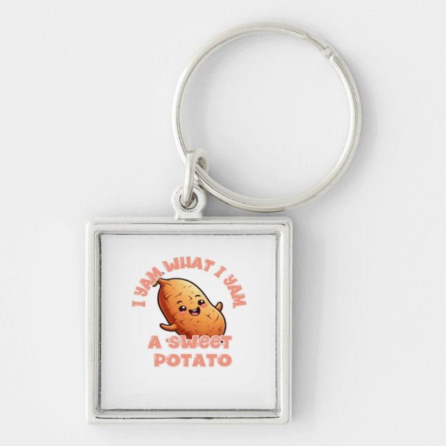 I Yam What I Yam, A Sweet Potato Classic Key Ring (Front)