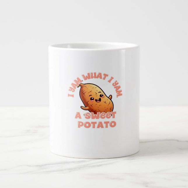 I Yam What I Yam, A Sweet Potato Classic Large Coffee Mug (Front)