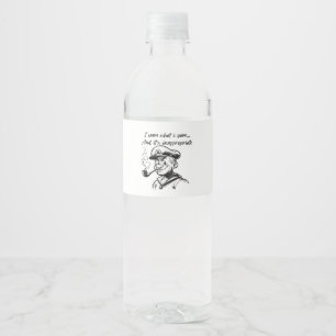 I Yam What I Yam And Inappropriate Classic Sloth D Water Bottle Label