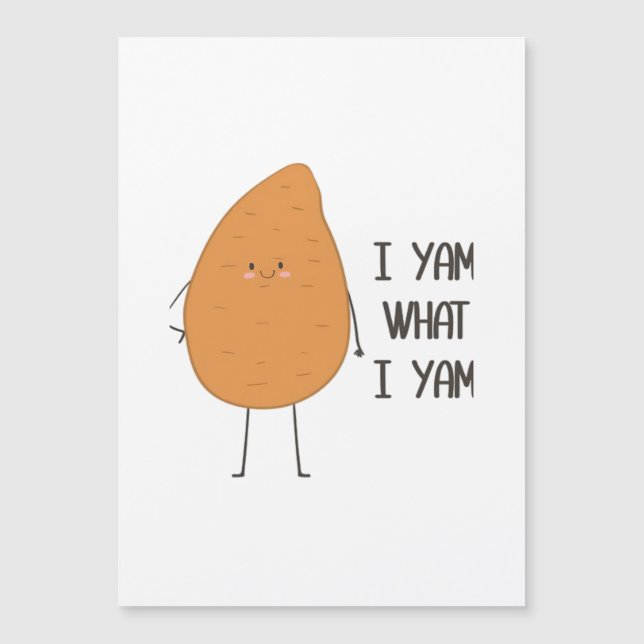 I Yam What I Yam! Awesome Yam Vegetable Pun (Front)