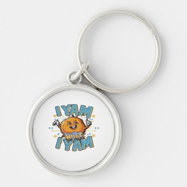 I Yam What I Yam Classic Design For Thanksgiving  Key Ring (Front)