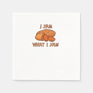 I Yam What I Yam Classic Funny Basic Napkin
