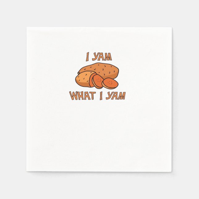 I Yam What I Yam Classic Funny Basic Napkin (Front)