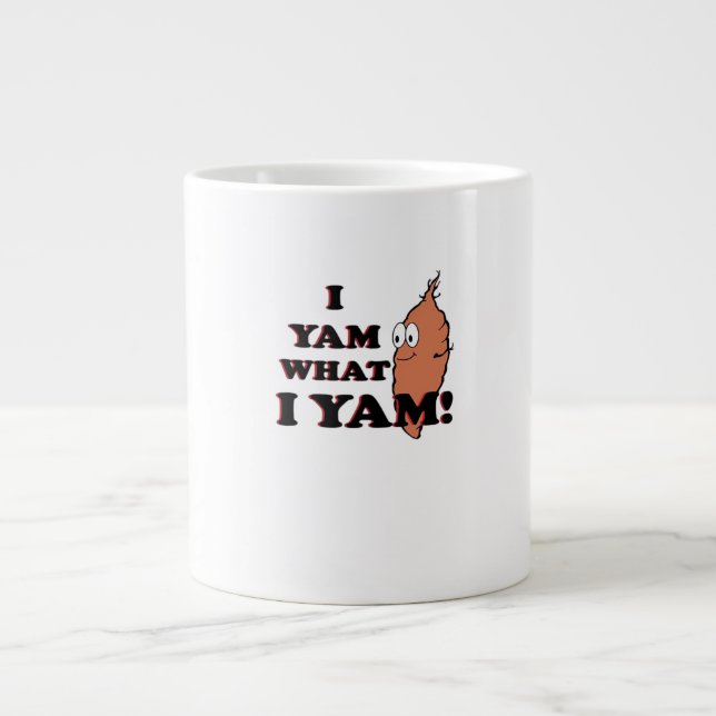 I Yam What I Yam - Classic Funny Meme Large Coffee Mug (Front)