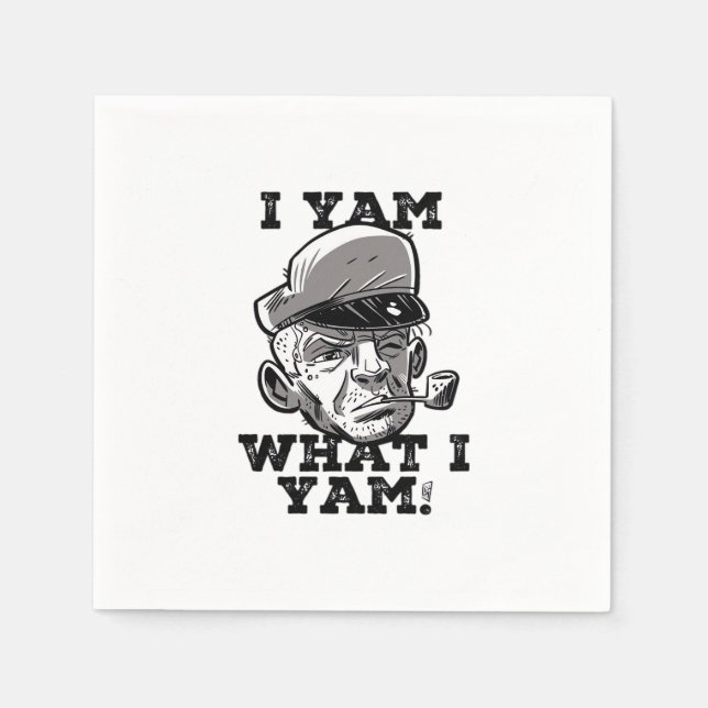 I Yam What I Yam Classic Meme Design Napkin (Front)