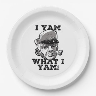 I Yam What I Yam Classic Meme Design Paper Plate