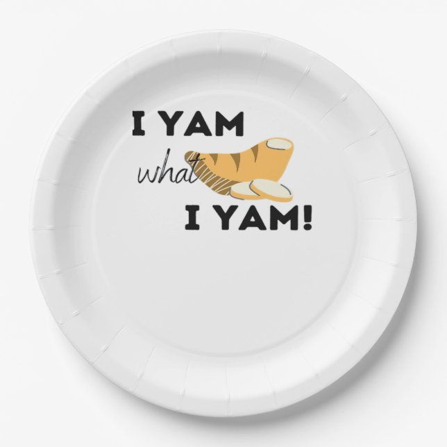 I Yam What I Yam! Classic Paper Plate (Front)