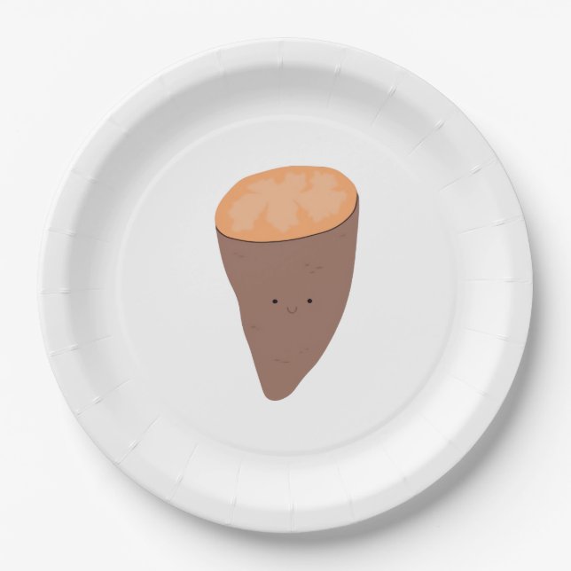 I Yam What I Yam Classic Trendy Quote Paper Plate (Front)