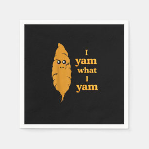 I Yam What I Yam Funny Napkin