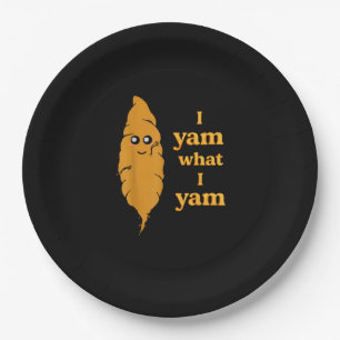 I Yam What I Yam Funny Paper Plate