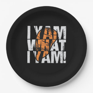 I Yam What I Yam Funny Quote Paper Plate