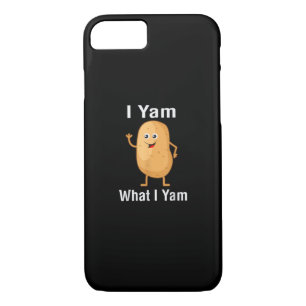 I Yam What I Yam Funny Thanksgiving Potato Pun Shi Case-Mate iPhone Case